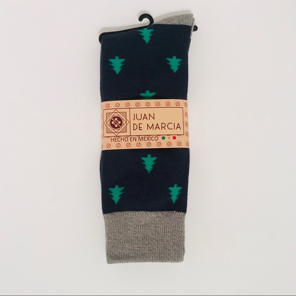Blue Christmas Tree Socks